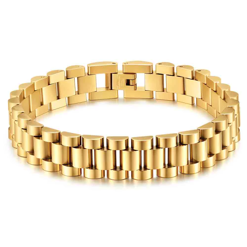 Vente en gros du nouveau bracelet en acier inoxydable électroplaqué multicolore de 12 mm