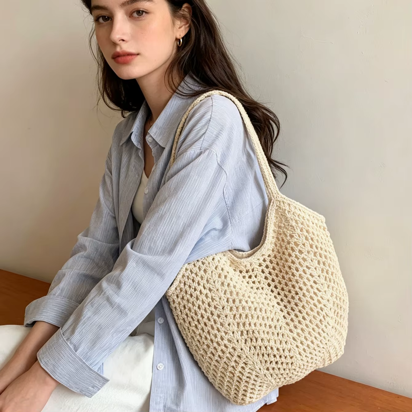 Sacs de plage pour femmes - Sac fourre-tout de plage pour femme, sac fourre-tout d'été en paille ajourée pour le marché des vacances