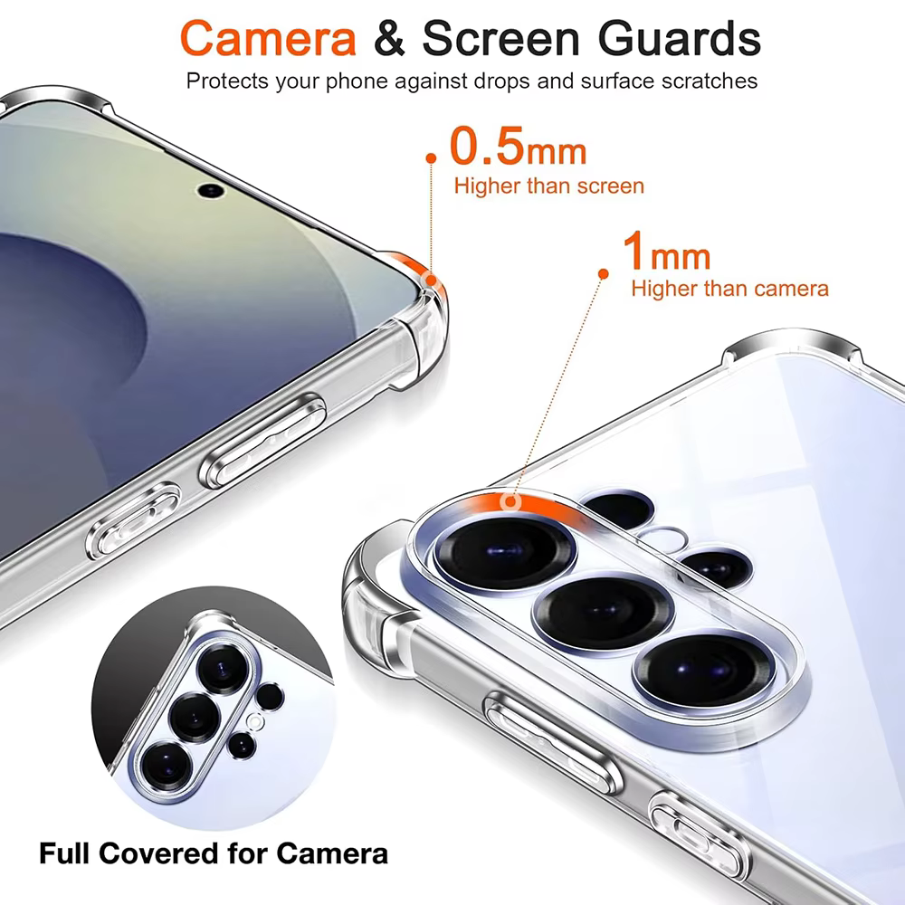Coque en silicone antichoc S26ultra pour Samsung Galaxy S26 Ultra S26+ Plus, coque transparente souple avec airbag pour Samsung S26, modèle 2026