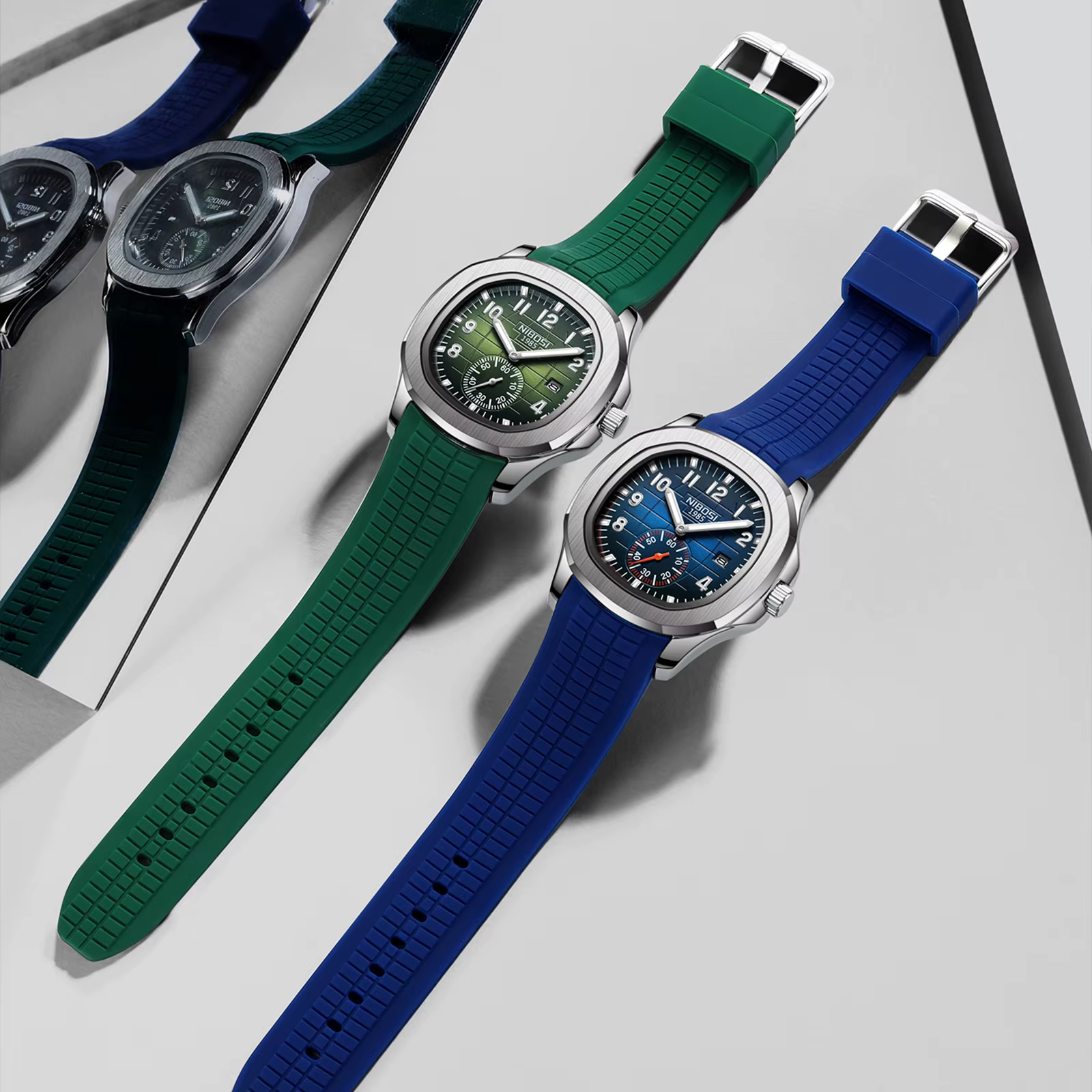 NIBOSI 2025 Nouvelles montres pour homme en acier inoxydable