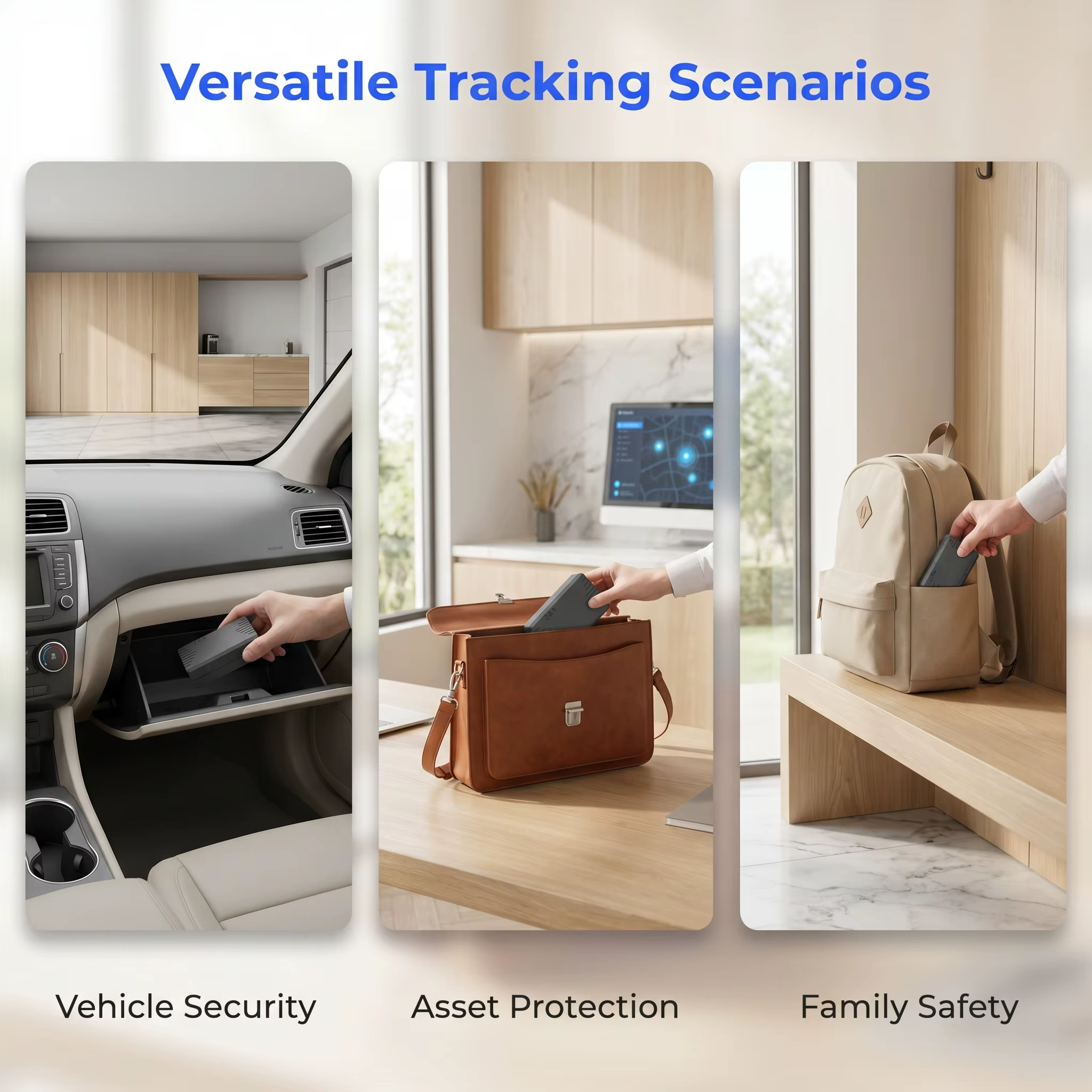 Traceur GPS 4G pour véhicule avec batterie rechargeable de 1500 mAh, localisateur GPS portable, application gratuite pour voiture