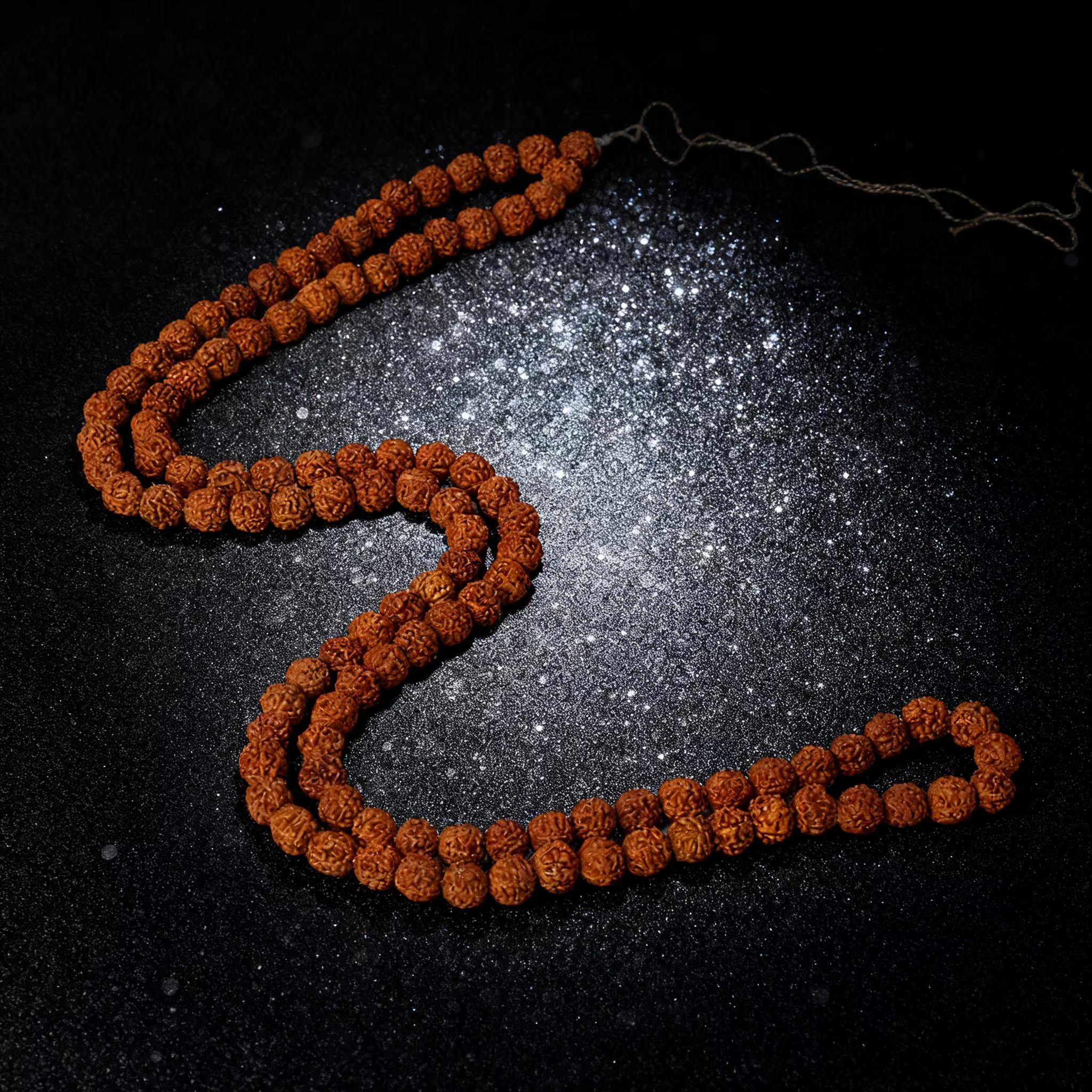 Collier Mala Rudraksha naturel, 108 perles, bijoux de méditation, Bracelet de Yoga, perles bouddhistes, accessoires de bricolage, fabrication de bijoux, 6-14mm