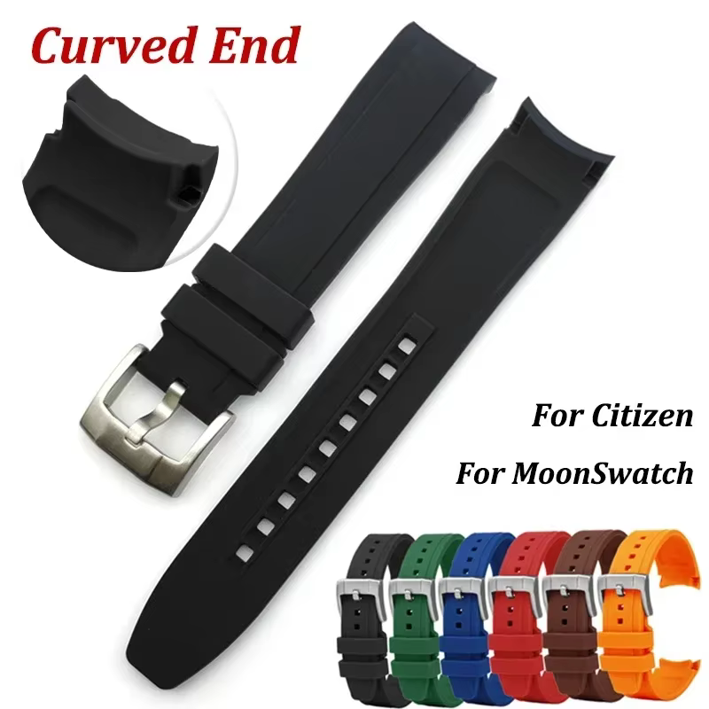 Bracelet de montre à extrémité incurvée