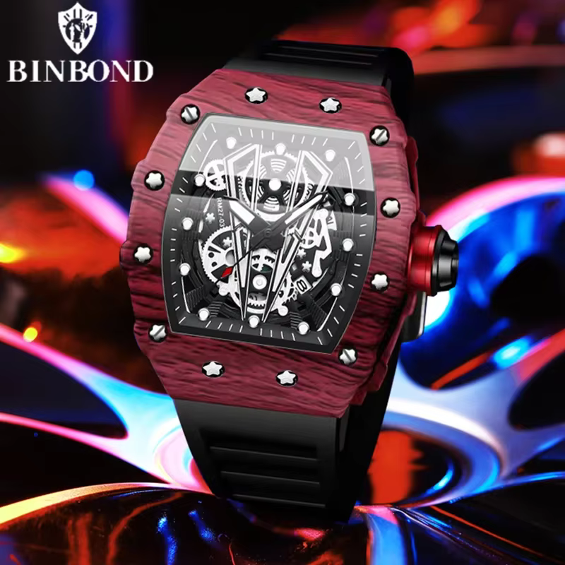 BINBOND marque hommes montre dominateur baril