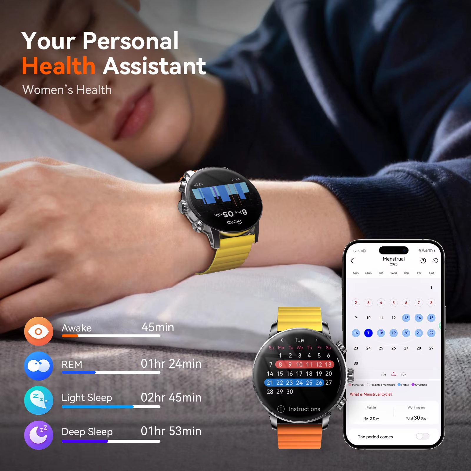 Montre connectée Kieslect Kr2 pro 3ATM avec écran AMOLED FHD de 1