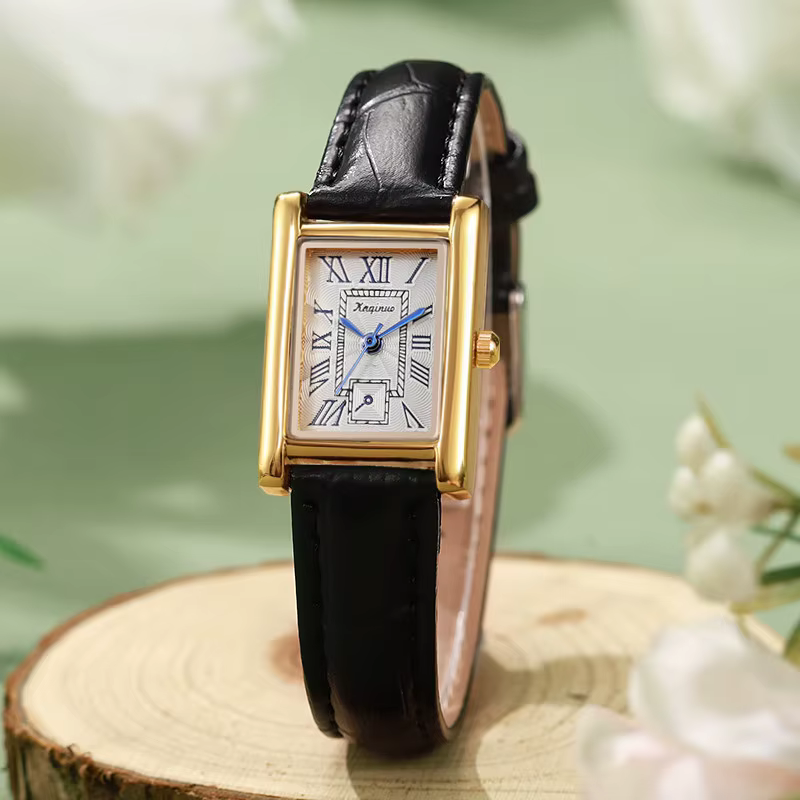 Mode femmes montre à Quartz rectangulaire cadran romain dames montres Simple étudiant cadeau