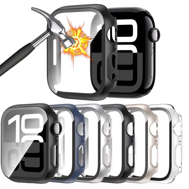 Verre + étui pour Apple Watch 44mm 40mm 41mm 38MM 42mm 45mm 46mm