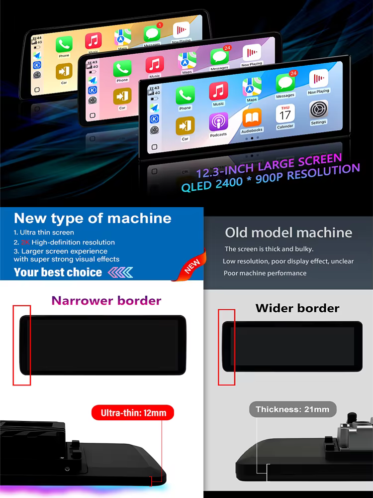 Android 14 pour Audi Q5 2009 -2017 autoradio intelligente multimédia QLED écran tactile DSP stéréo GPS Navi Bluetooth WiFi Carplay