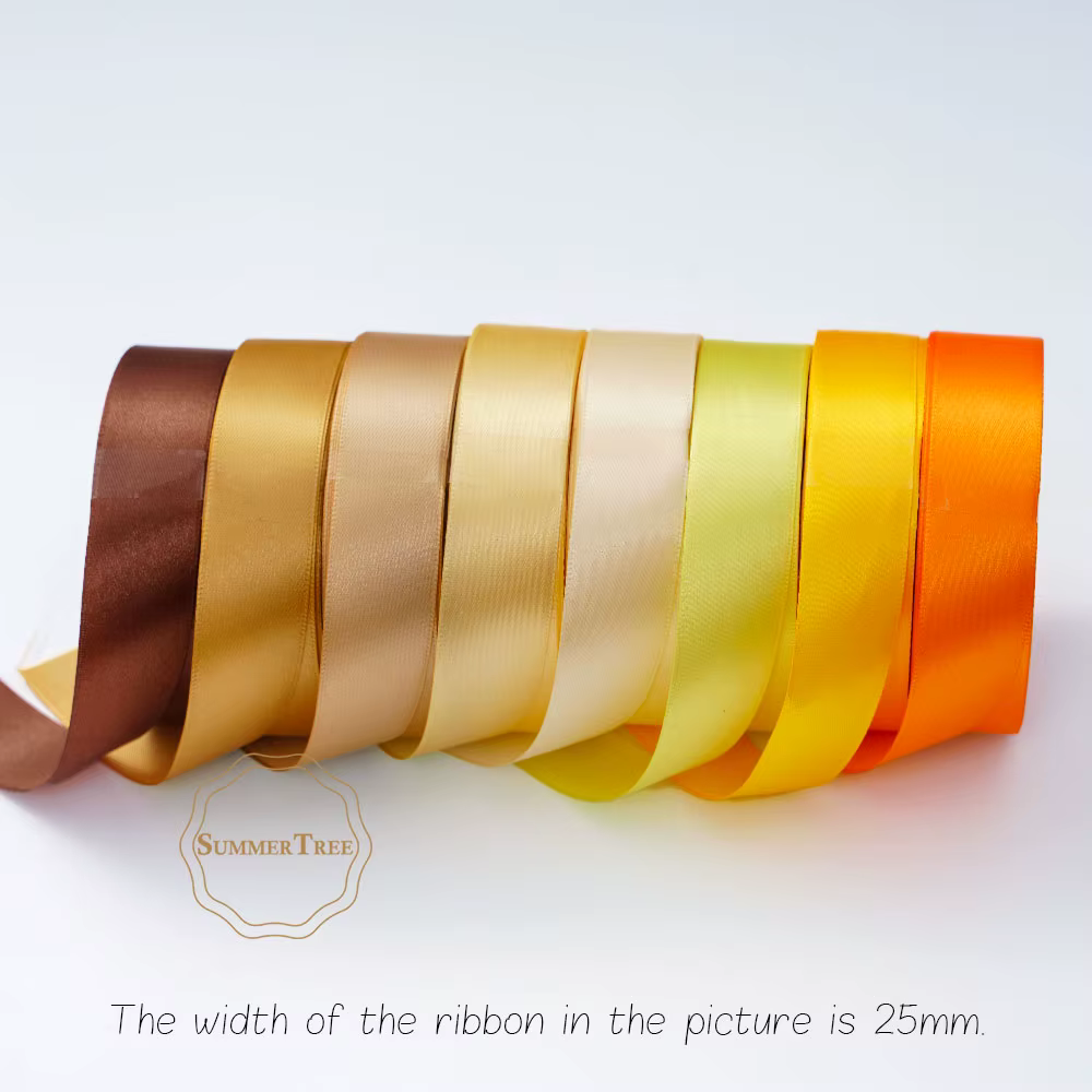 Ruban en Satin 22.8 mètres 6mm 10mm 15mm 25mm 38mm 50mm, nœud d'emballage cadeau fait à la main, artisanat pour fête de mariage, Halloween, décoration de noël