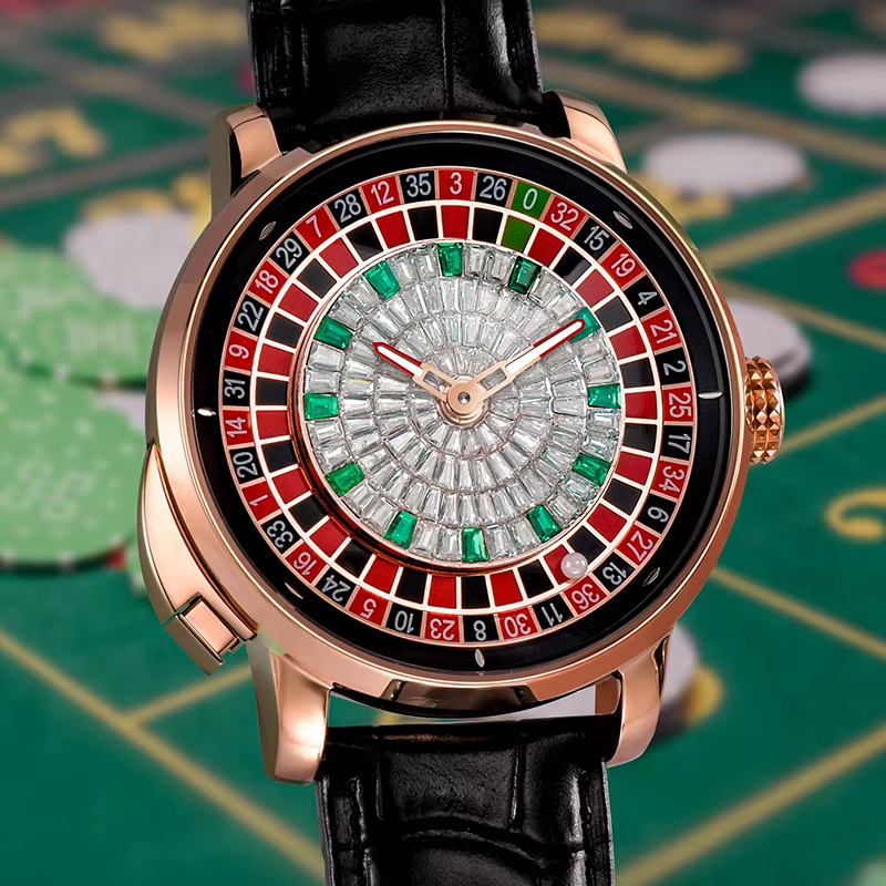 Montre Mécanique en Cuir pour Homme