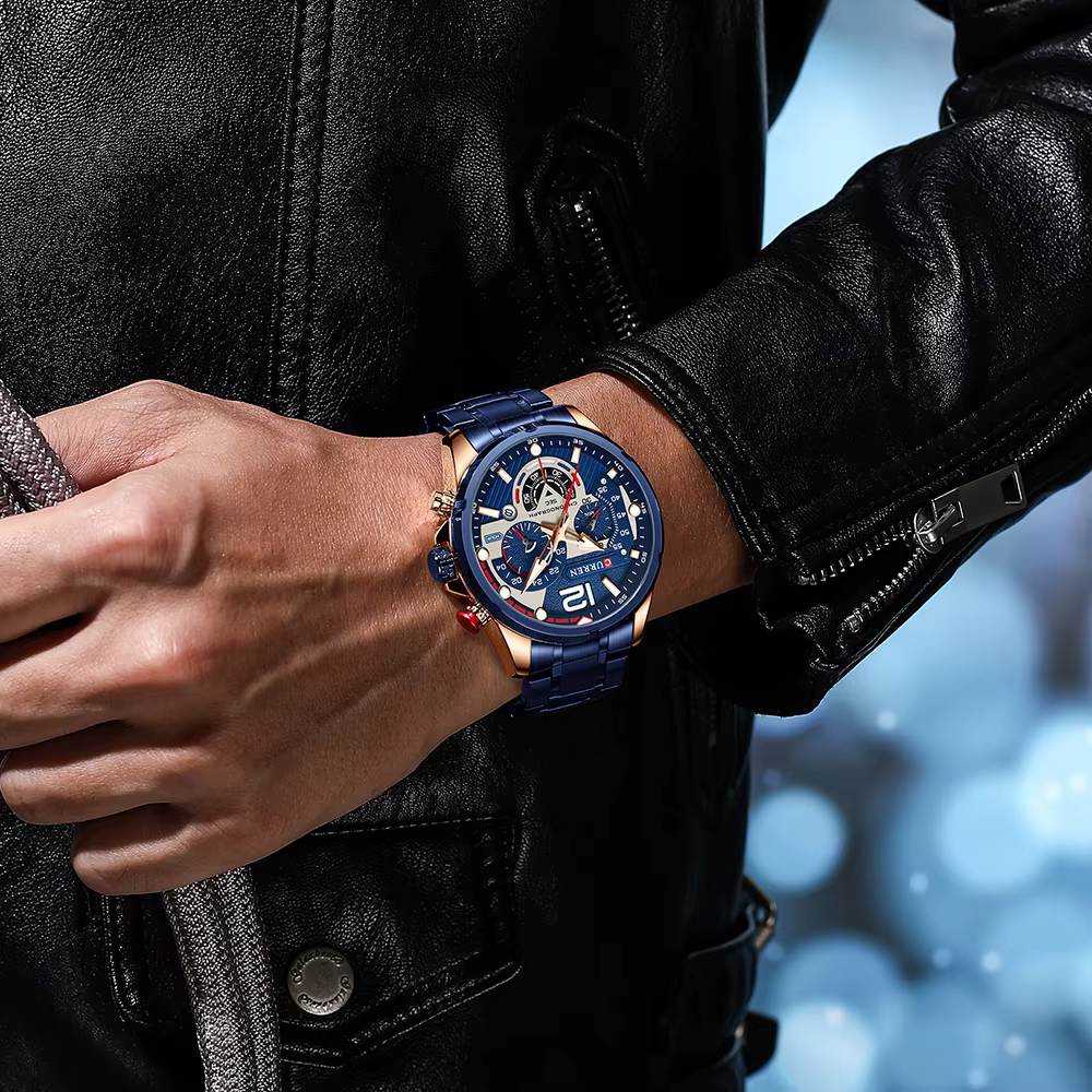 Nouvelles montres pour hommes haut de gamme marque CURREN Quartz montre