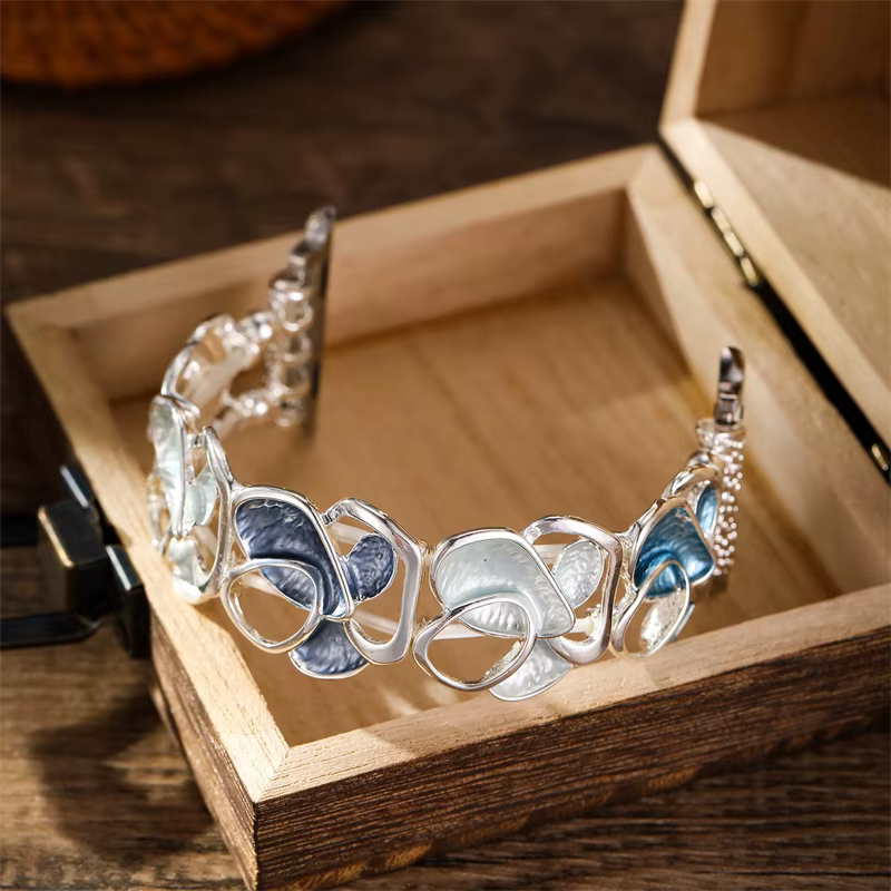 Bracelet élastique en métal pour femmes
