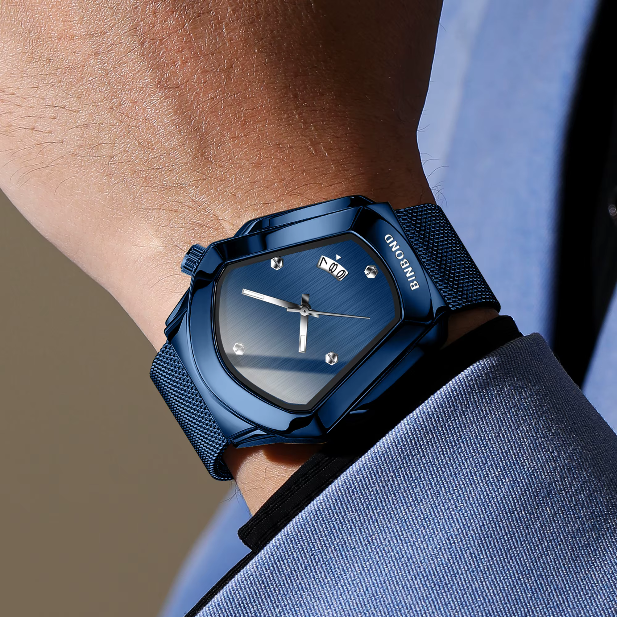 Montres à quartz BINBOND Iron Man originales pour hommes