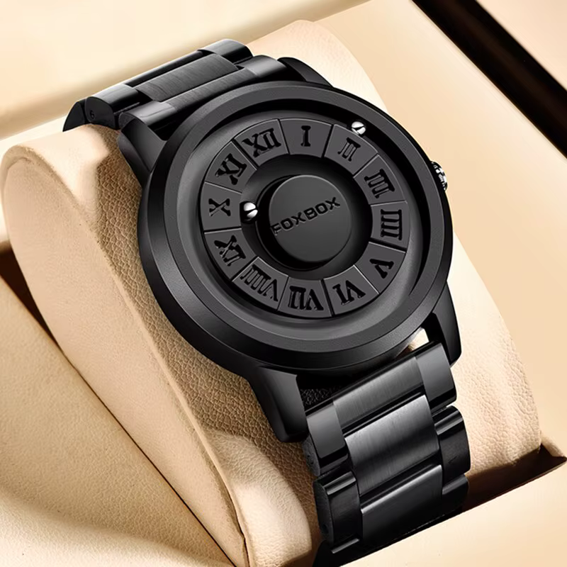 Montre de luxe avec pointeur magnétique pour homme