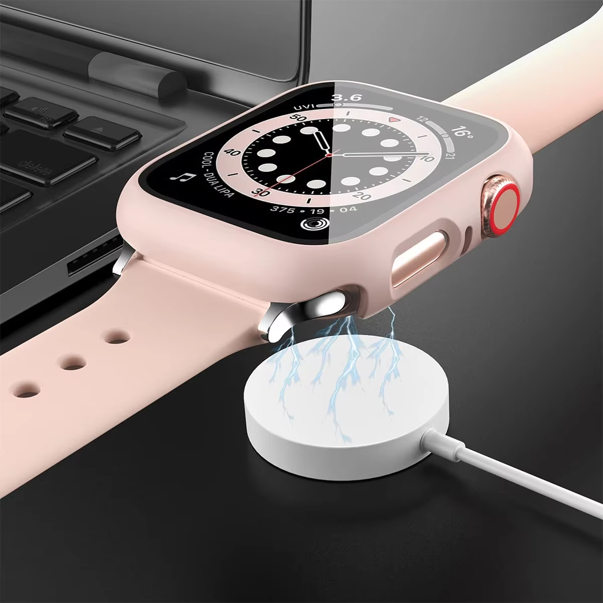 Coque en verre et couvercle pour Apple Watch