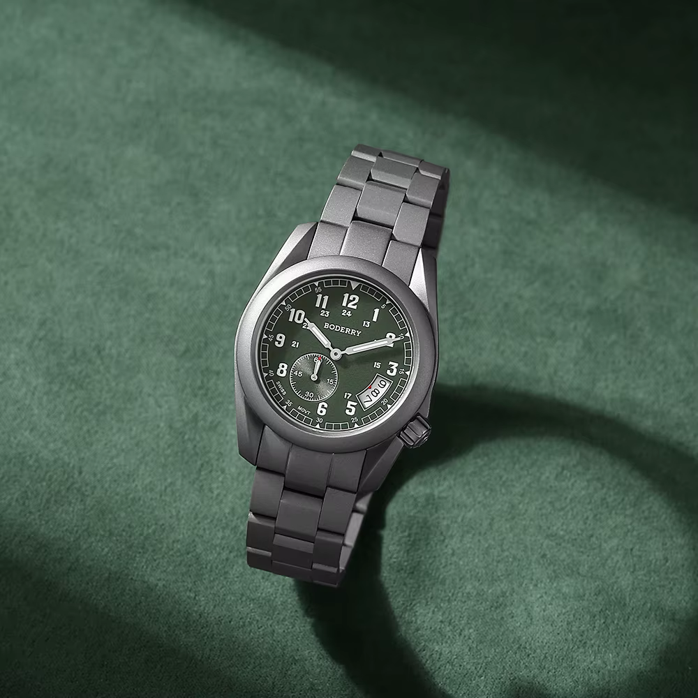 Boderry VOYAGER 38 Field Watch Mouvement à quartz