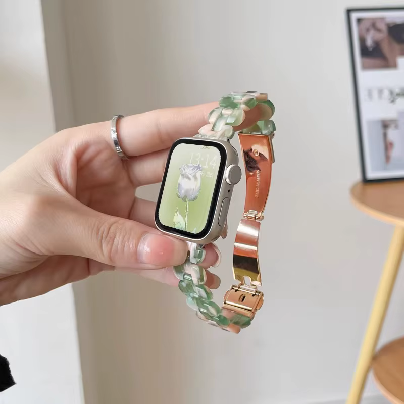 Bracelet en résine transparente arc-en-ciel pour Huawei Watch Fit 5 Pro