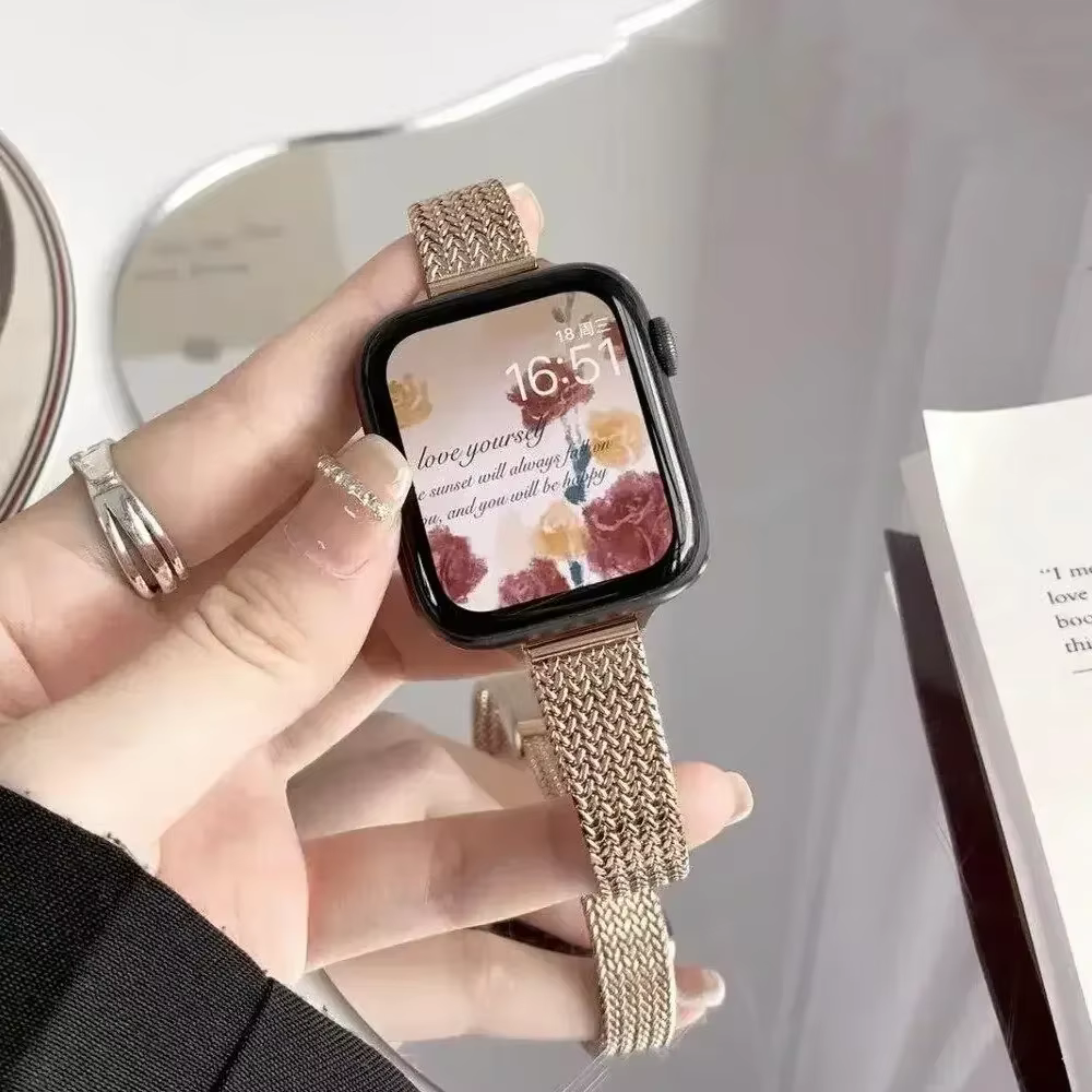 Bracelet mince en métal pour Apple Watch