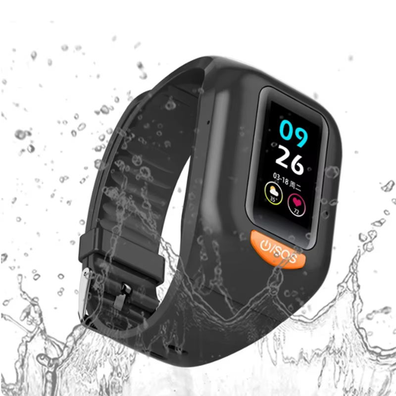 Date personnes âgées 4G montre intelligente hommes écran couleur GPS Wifi voix parler SOS pour aide étanche