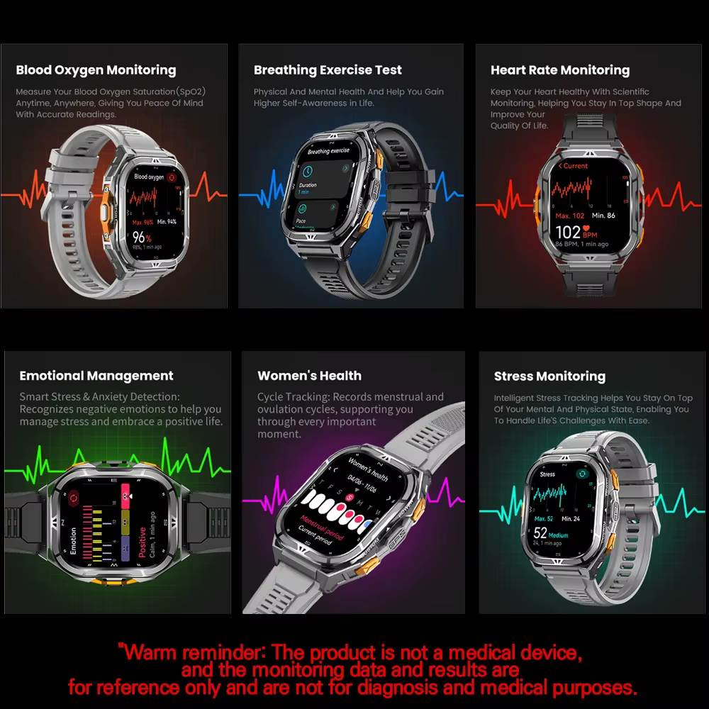 2025 nouvelle montre intelligente GPS hommes 1.96 pouces HD AMOLED écran boussole Bluetooth appel 5ATM étanche Sport