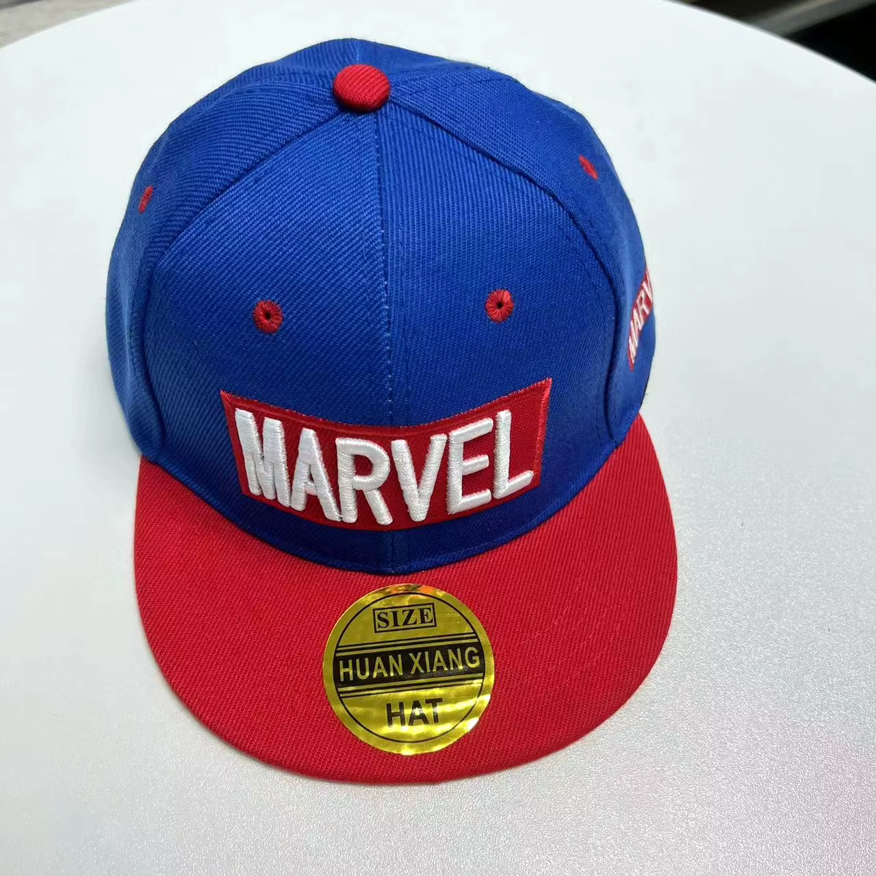 Casquette de baseball en coton et polyester à visière plate avec logo Marvel, lettres de super-héros, figurine d'anime, accessoire de décoration pour garçon et fille, cadeau