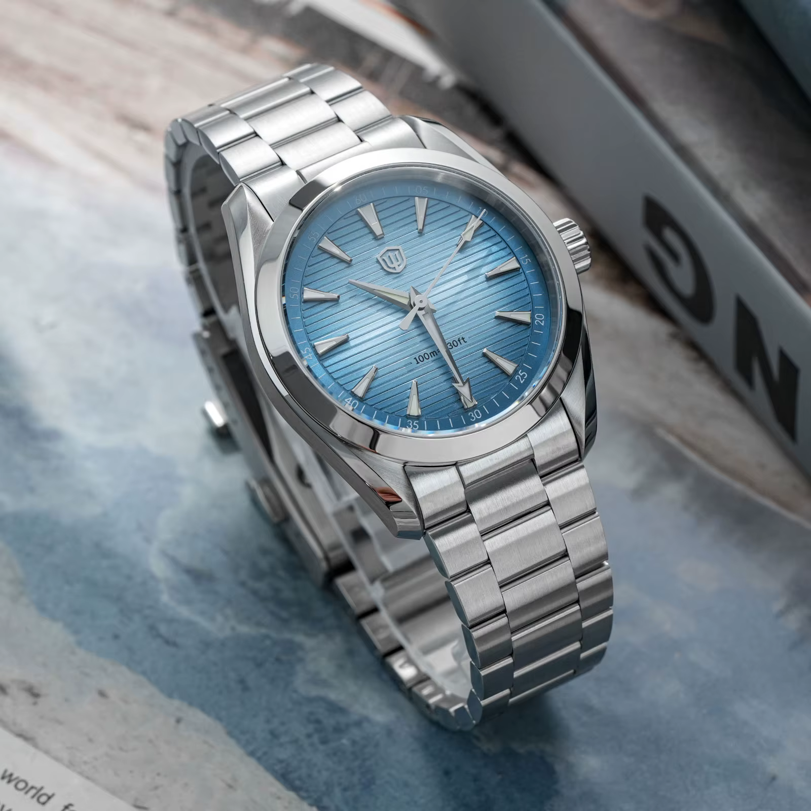 Watchdives WD0006 V2 montre VH31 balayage deuxième mouvement à Quartz saphir lumineux montres en acier inoxydable