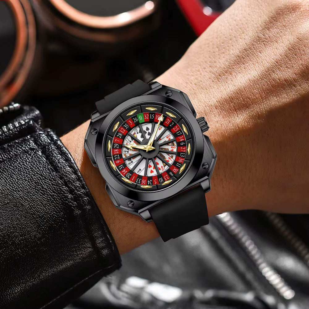 2025 nouvelle montre à Roulette pour hommes VA VA VOOM marque originale Style sportif mode bracelet en Silicone