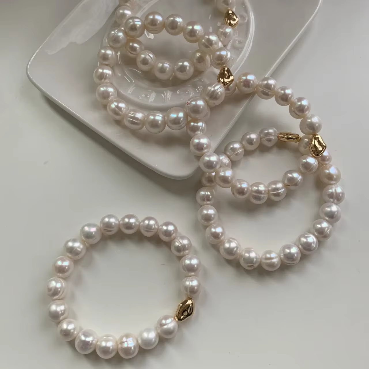 Bracelet de perles d'eau douce naturelles pour femme
