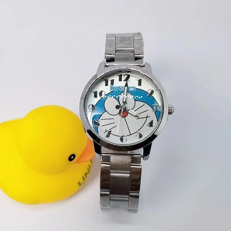 Montre Anime Doraemon Or et Argent pour Enfants