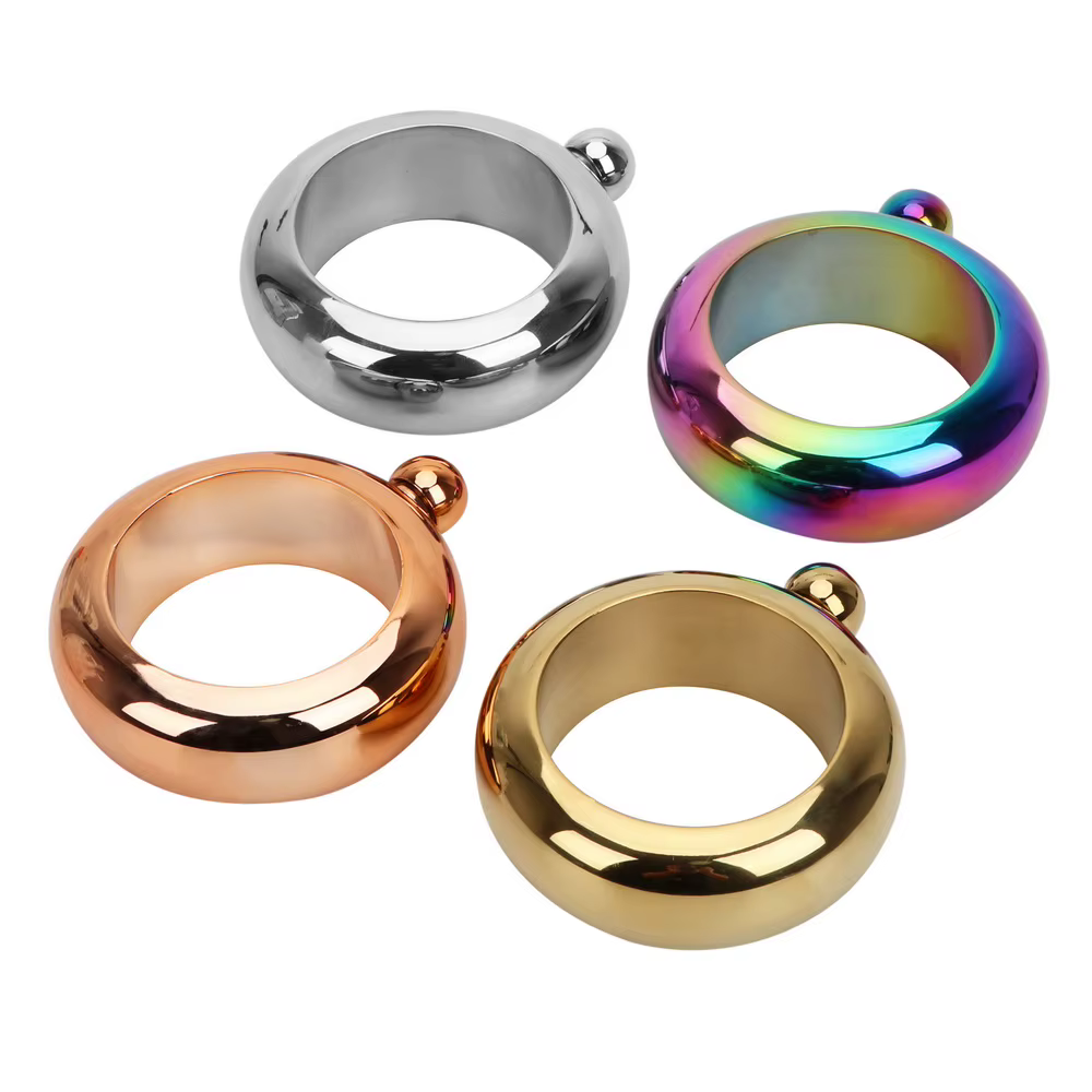 Bracelet de bouteille de vin rond élégant, d'extraction de hanche chic, accessoires de verres, 3.5 oz pour whisky, certifiée, d'extraction de hanche