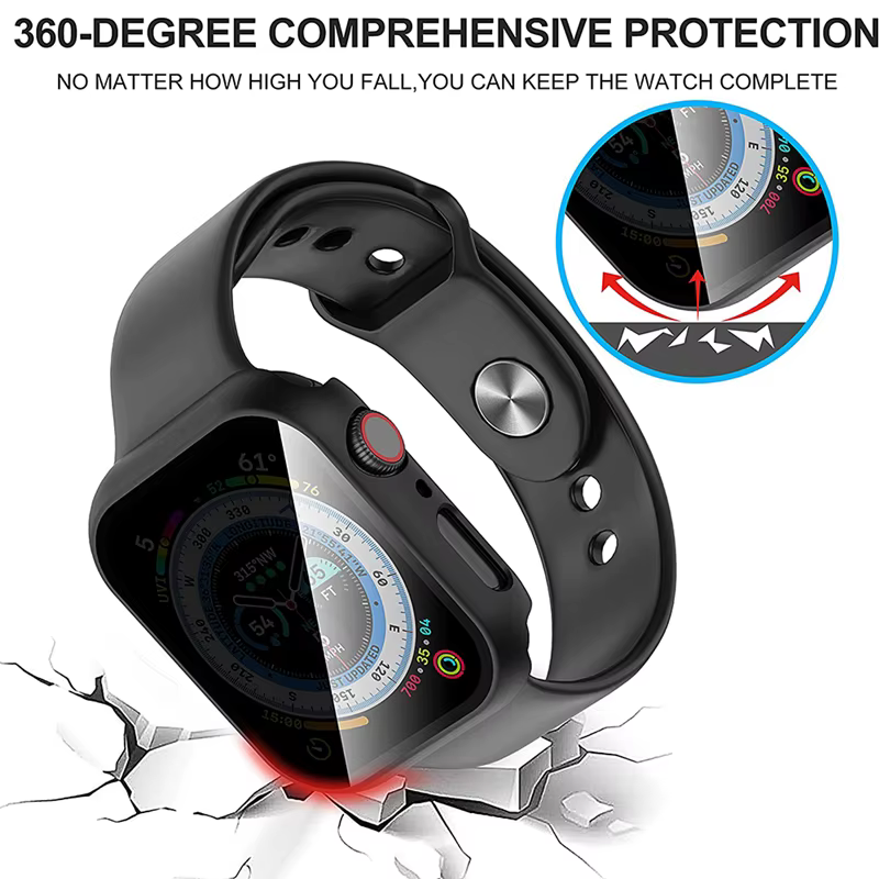 Verre + coque pour Apple Watch