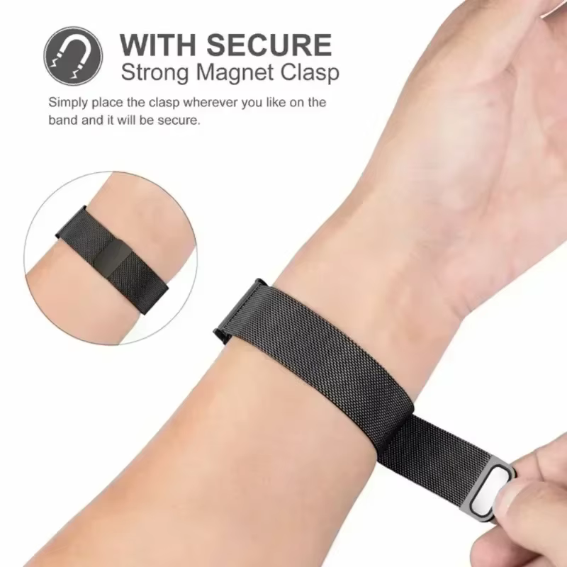 Bracelet magnétique en acier inoxydable pour Amazfit Bip Max