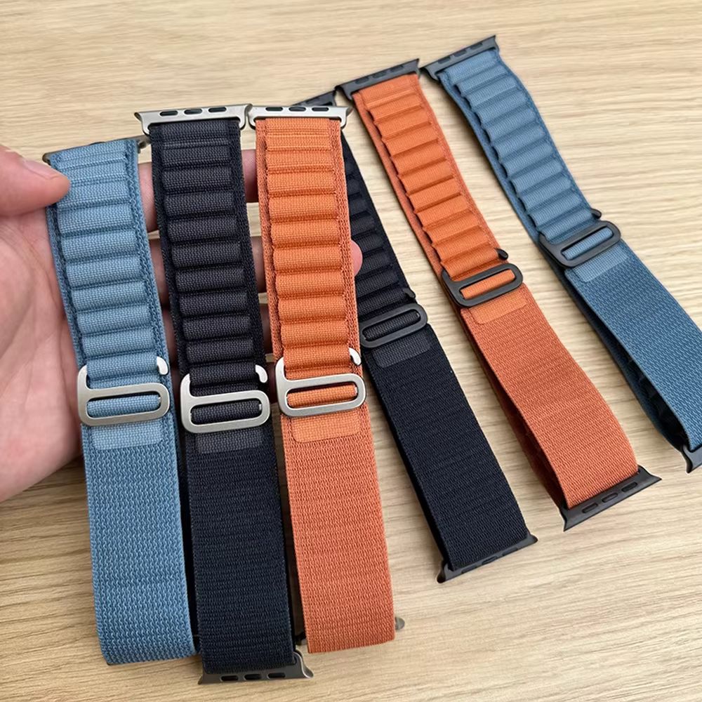 Bracelet à boucle alpine pour bracelets de montre Apple ultra 3 2 49mm 44mm 40mm 45mm 41mm 46mm 42mm nylon correa iWatch série 11 10 9 8 7 6 SE
