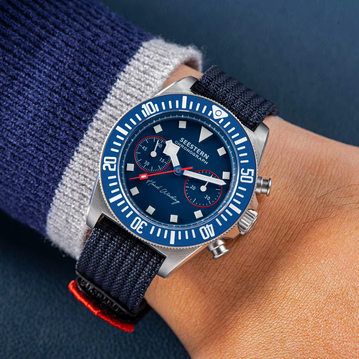Montre chronographe mécanique Tianjin ST1901 pour homme
