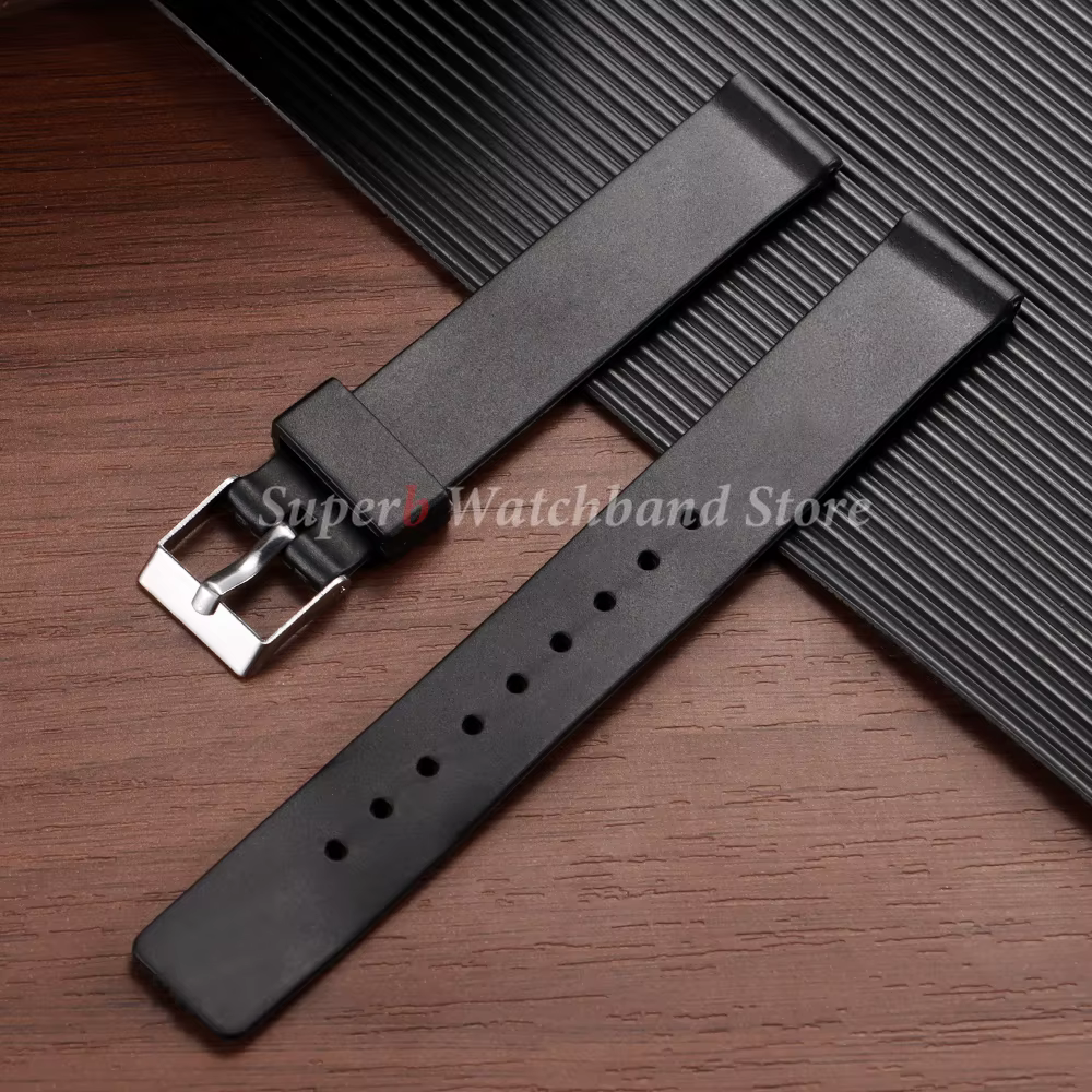 Bracelet de montre en plastique PVC 12mm 14mm 16mm 18mm 20mm 22mm
