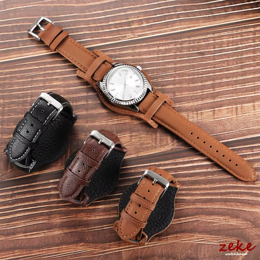 Bracelet en cuir de veau véritable pour Fossil pour Seiko 18mm 20mm 22mm
