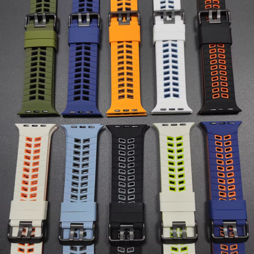 Bracelet respirant pour Apple Watch Ultra 3 2 Series 11 10 9 7 8 6 SE 49mm 45mm 46mm 42mm 44mm