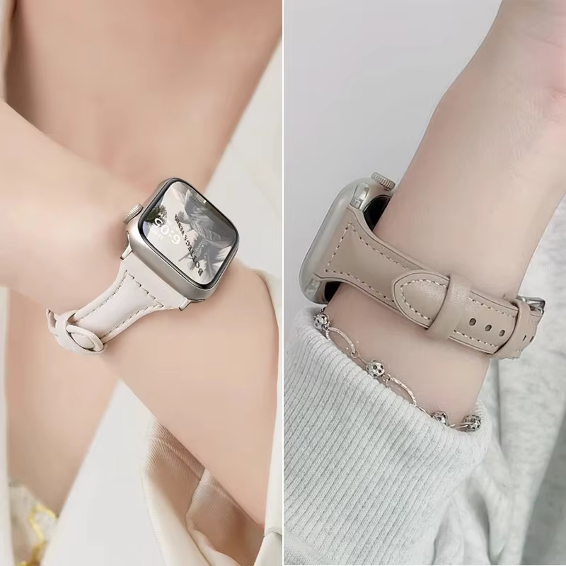 Bracelet en cuir fin pour Apple Watch Band
