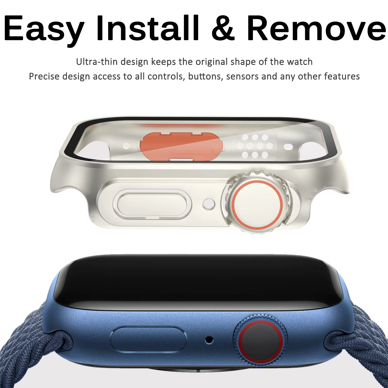 Verre + boîtier pour Apple Watch 44mm 45mm 41mm 40mm 42mm 38mm couvercle de protection d'écran changement Ultra pare-chocs iWatch série 9 8 7 SE 6 5 4