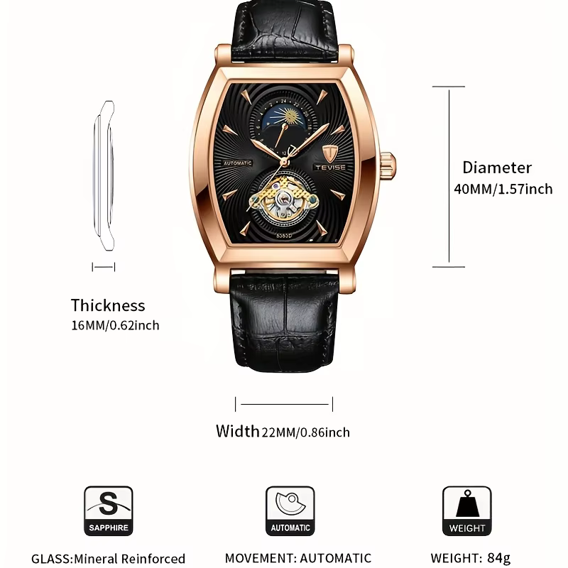 Montre mécanique automatique pour homme TEVISE