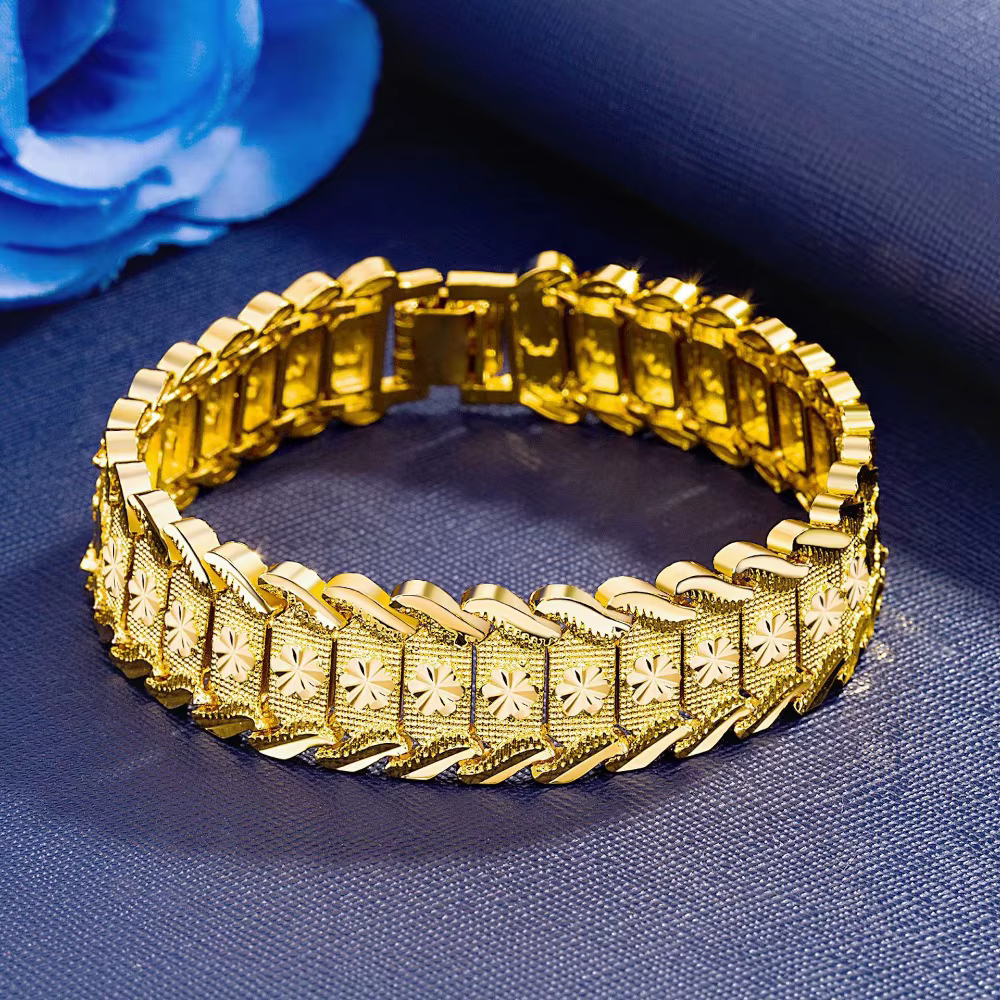 Bracelet Noble Original en argent sterling 925, couleur or 18 carats, joli bracelet pour femmes et hommes, bijoux de créateur de mode, pour fête et mariage