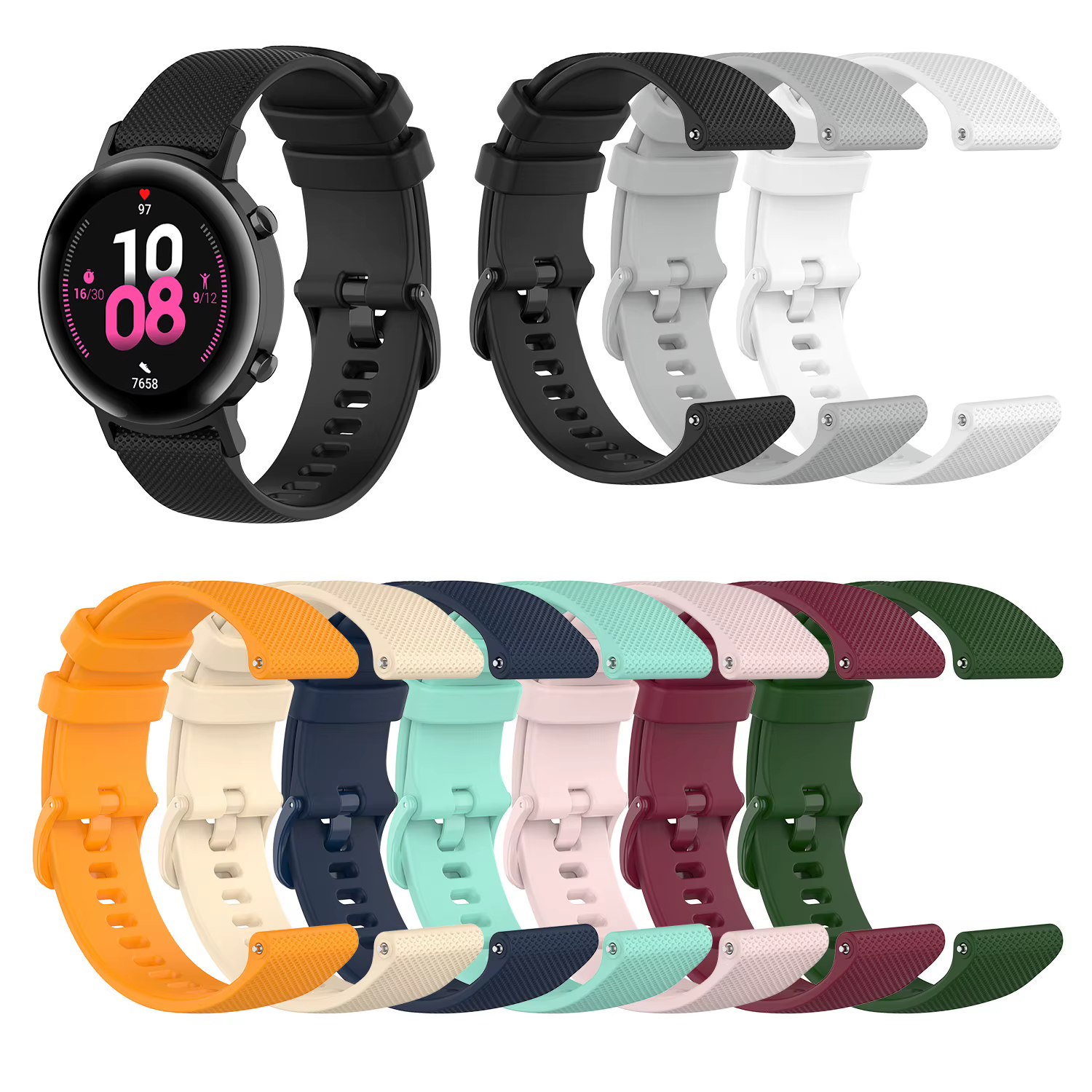 Bracelet en Silicone pour Fossil Gen 6 femmes 42mm Gen 5/5e hommes 44mm Ite 45mm