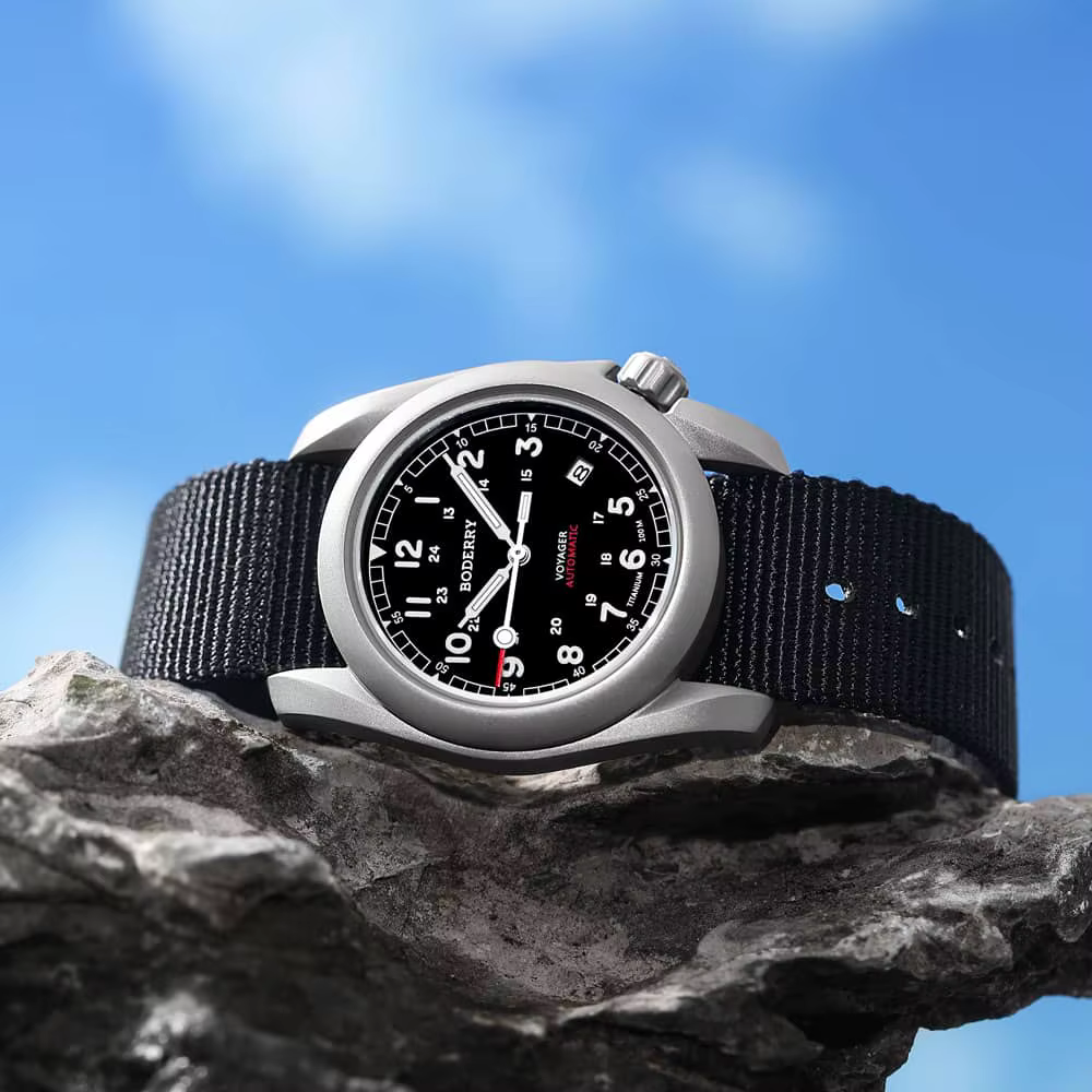 BODERRY montres de terrain pour hommes titane automatique pour Seiko montre-bracelet de plongée de marque supérieure