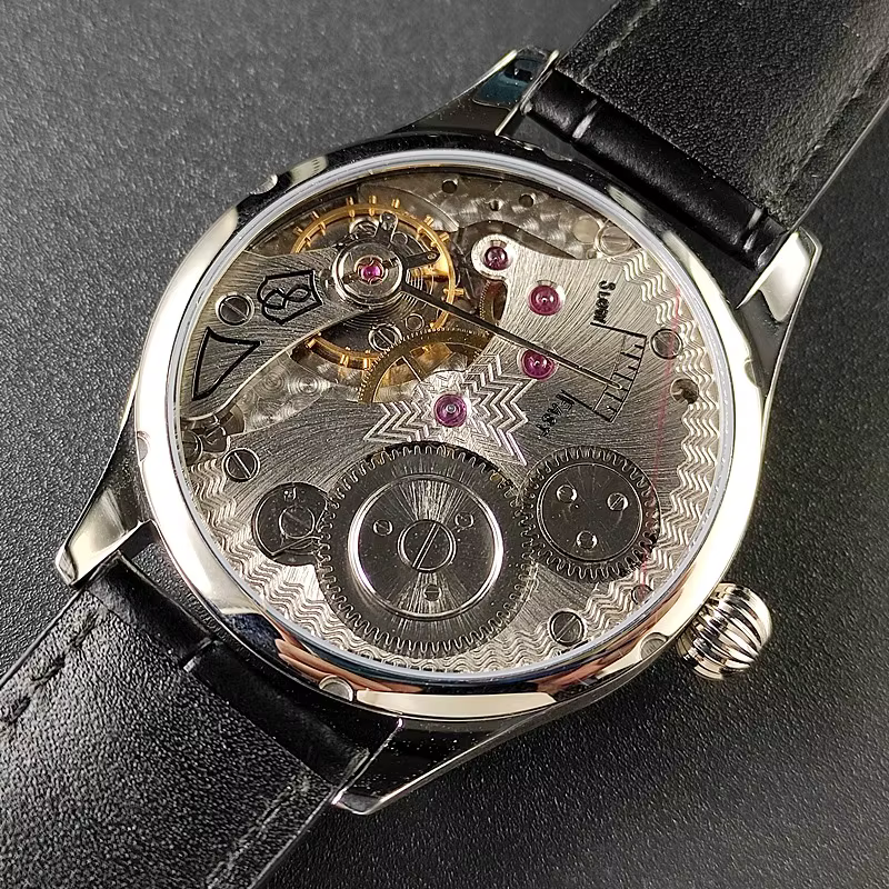 Montre mécanique manuelle broche bleue rôtie mouette ST3621 Jones épée Vintage affaires hommes étanche