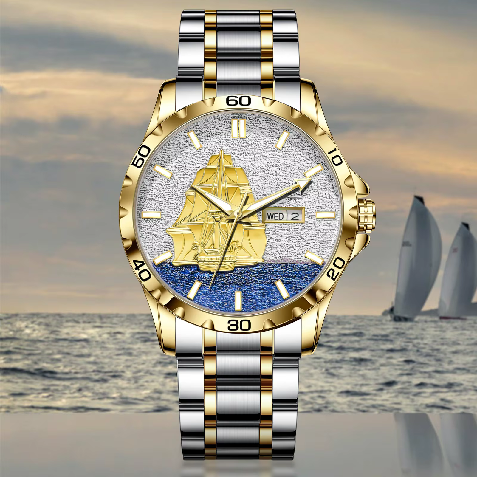 Glenaw Sailing série Top marque de luxe montre pour hommes mode affaires entièrement automatique mécanique