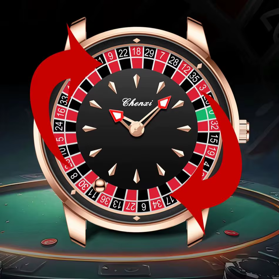 Montre à quartz pour homme de la marque haut de gamme CHENXI 360 °
