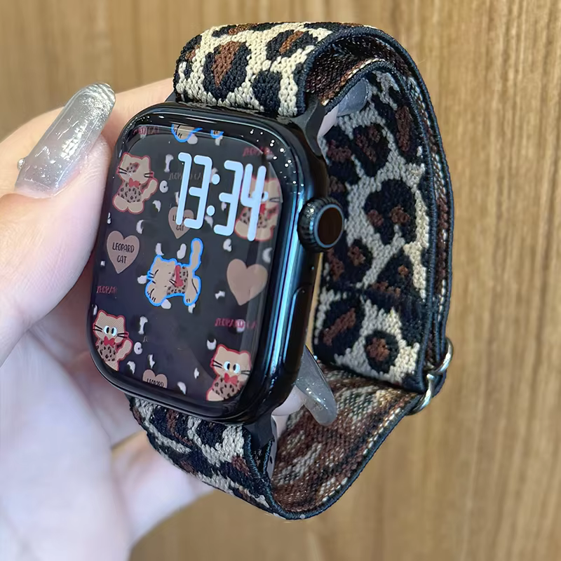 Bracelet léopard pour Apple Watch Series 11 10 9 8 7 6 SE ultra 3 2
