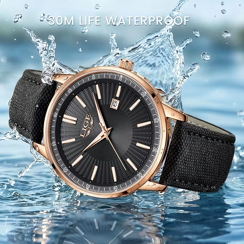 LIGE Nouvelle Montre en Cuir Créative Style Cowboy pour Hommes