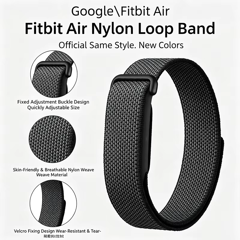 Bracelet de montre tressé en nylon sport pour Google Fitbit Air Loop