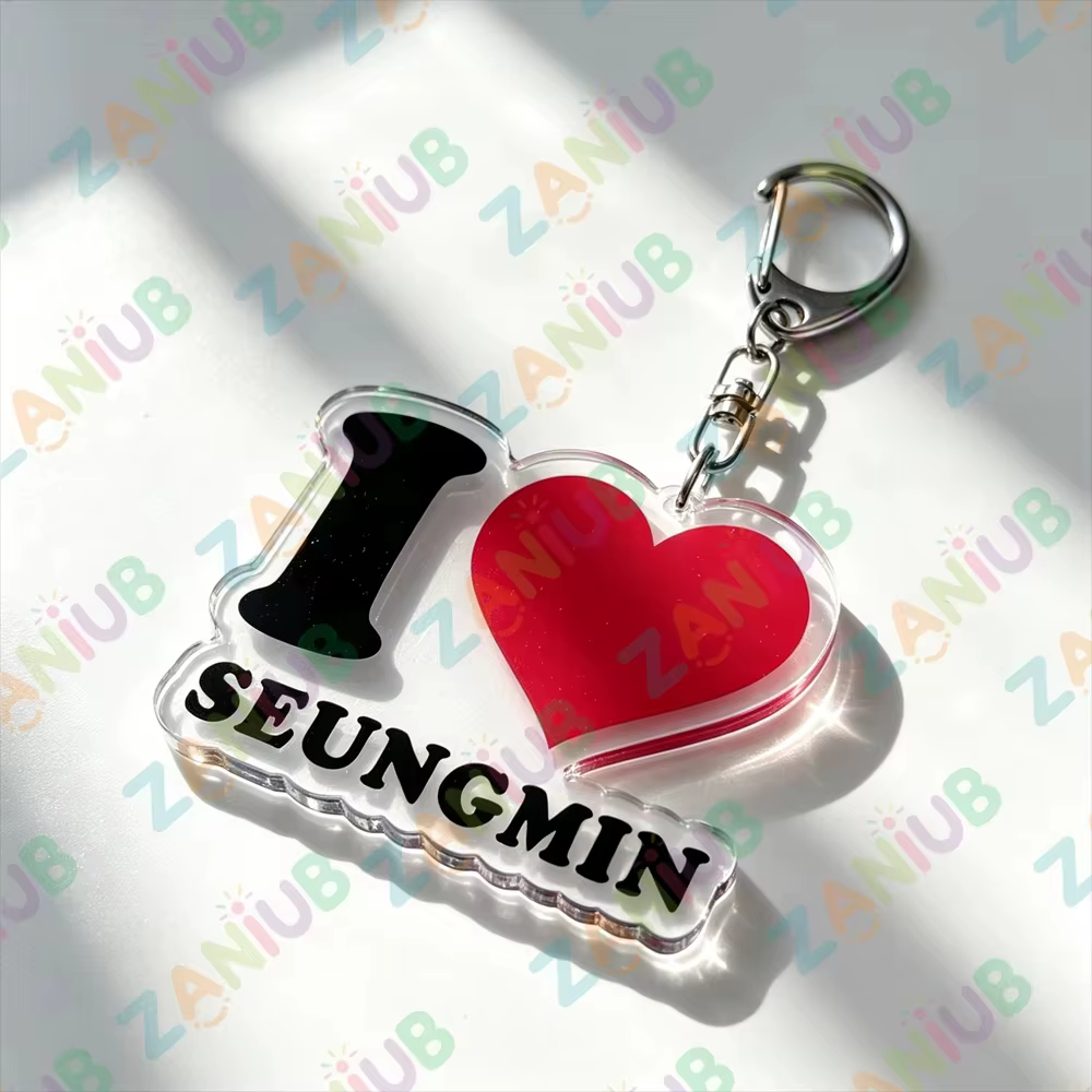 Porte-clés populaires Kpop avec texte de groupe, porte-clés « I Love Name », bijoux, breloques pour sacs à main et téléphones, cadeaux pour fans et amis